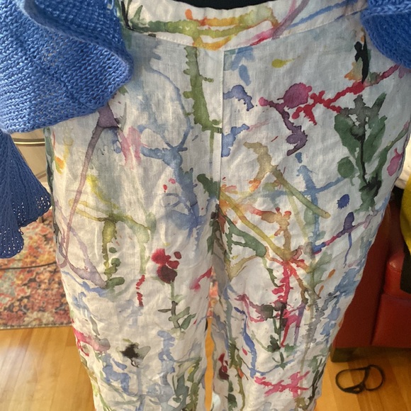 100% linen ankle pants - Picture 2 of 4